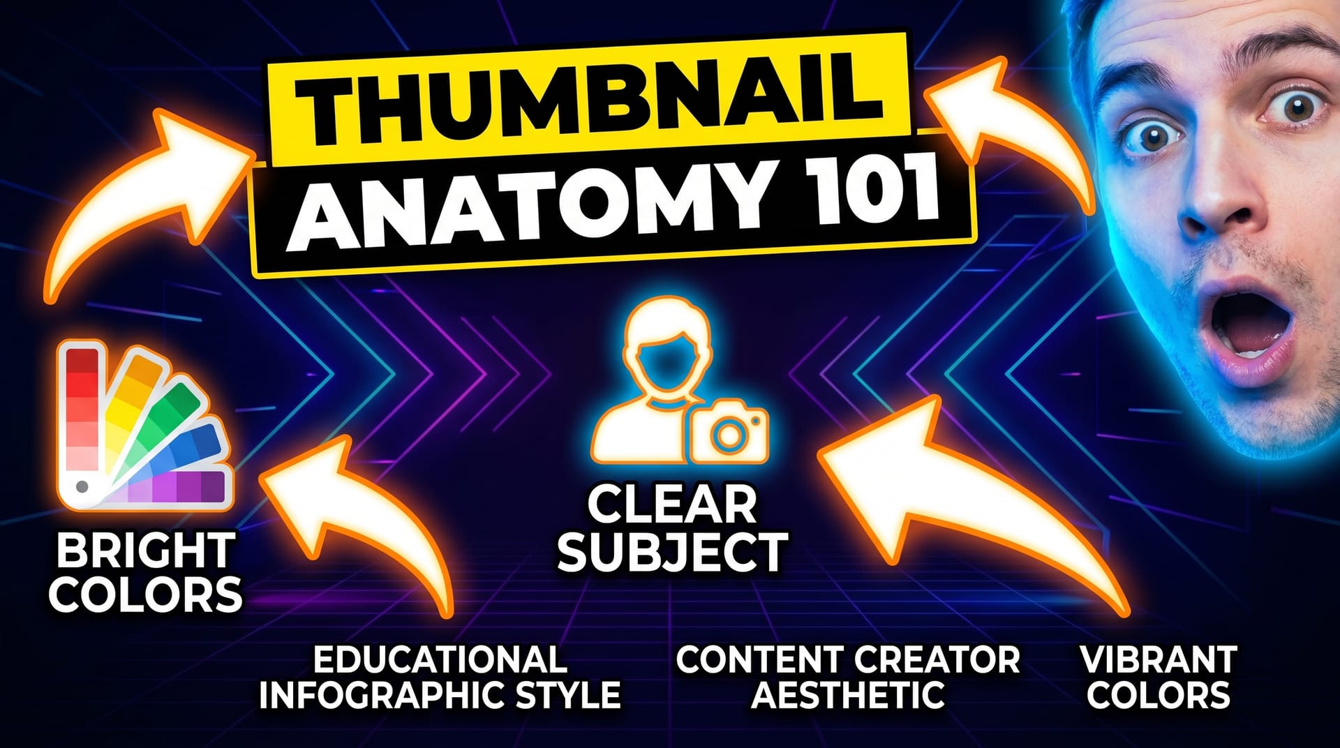 Course thumbnail design anatomy showing key elements