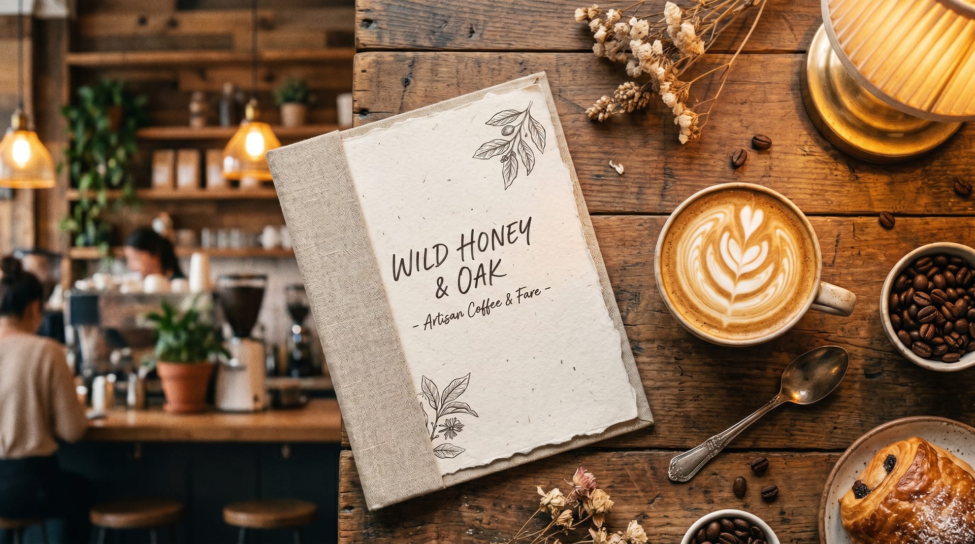 Creative cafe menu design ideas collage showing minimalist, chalkboard, vintage, and modern styles