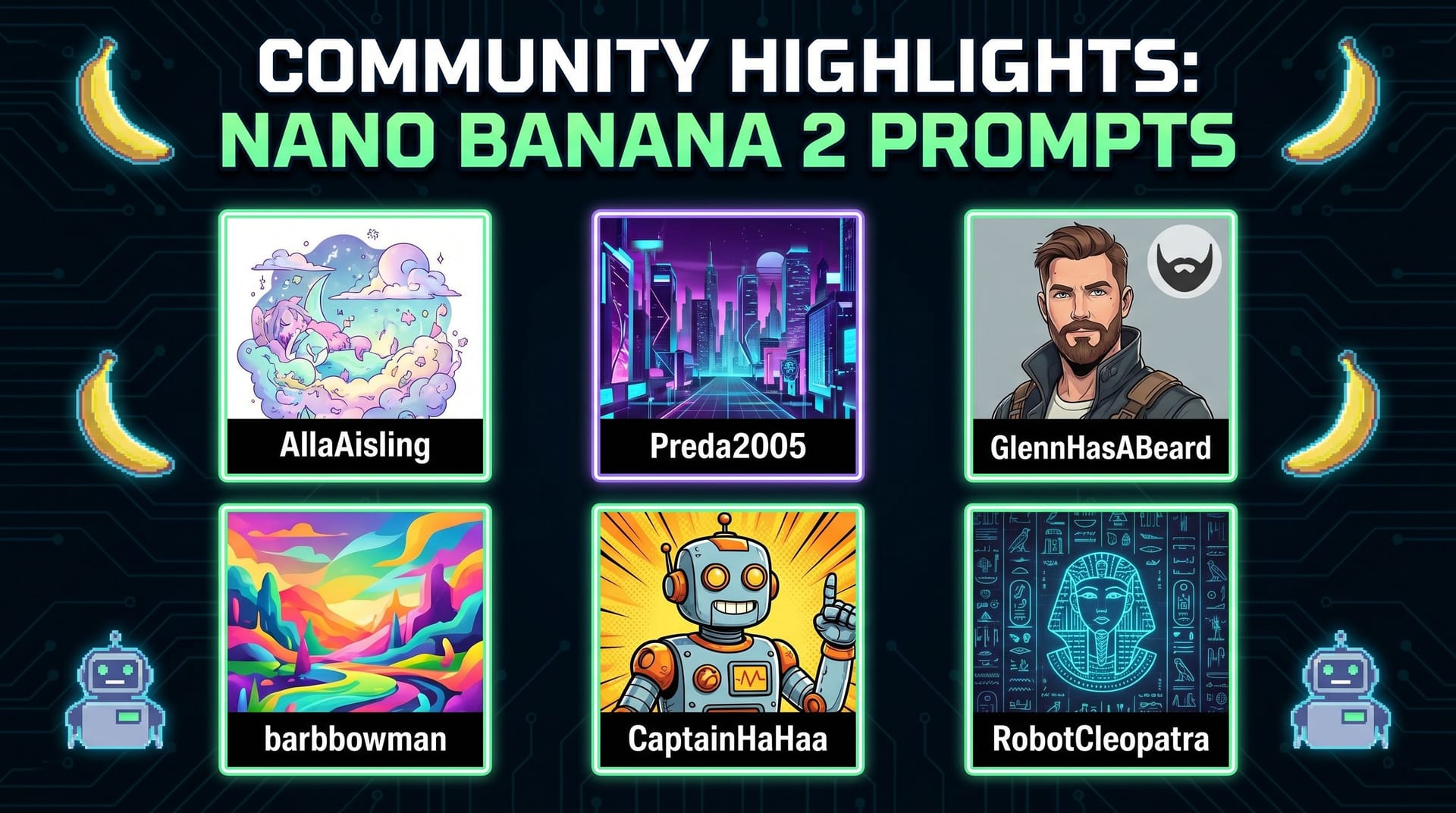 Nano Banana Prompt: Made a community highlight of the best Nano Banana 2 prompts...