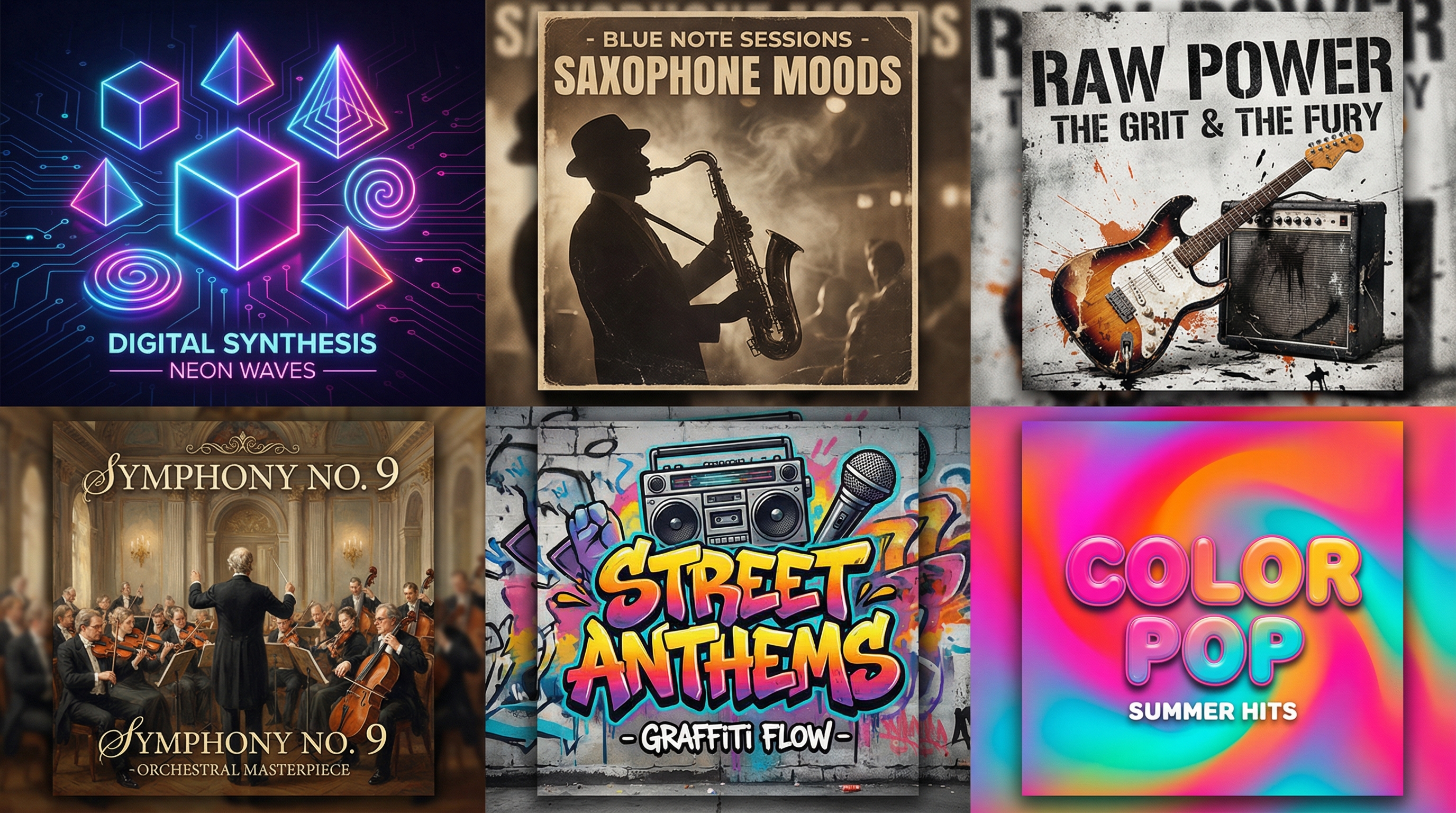 Album Cover Style Showcase