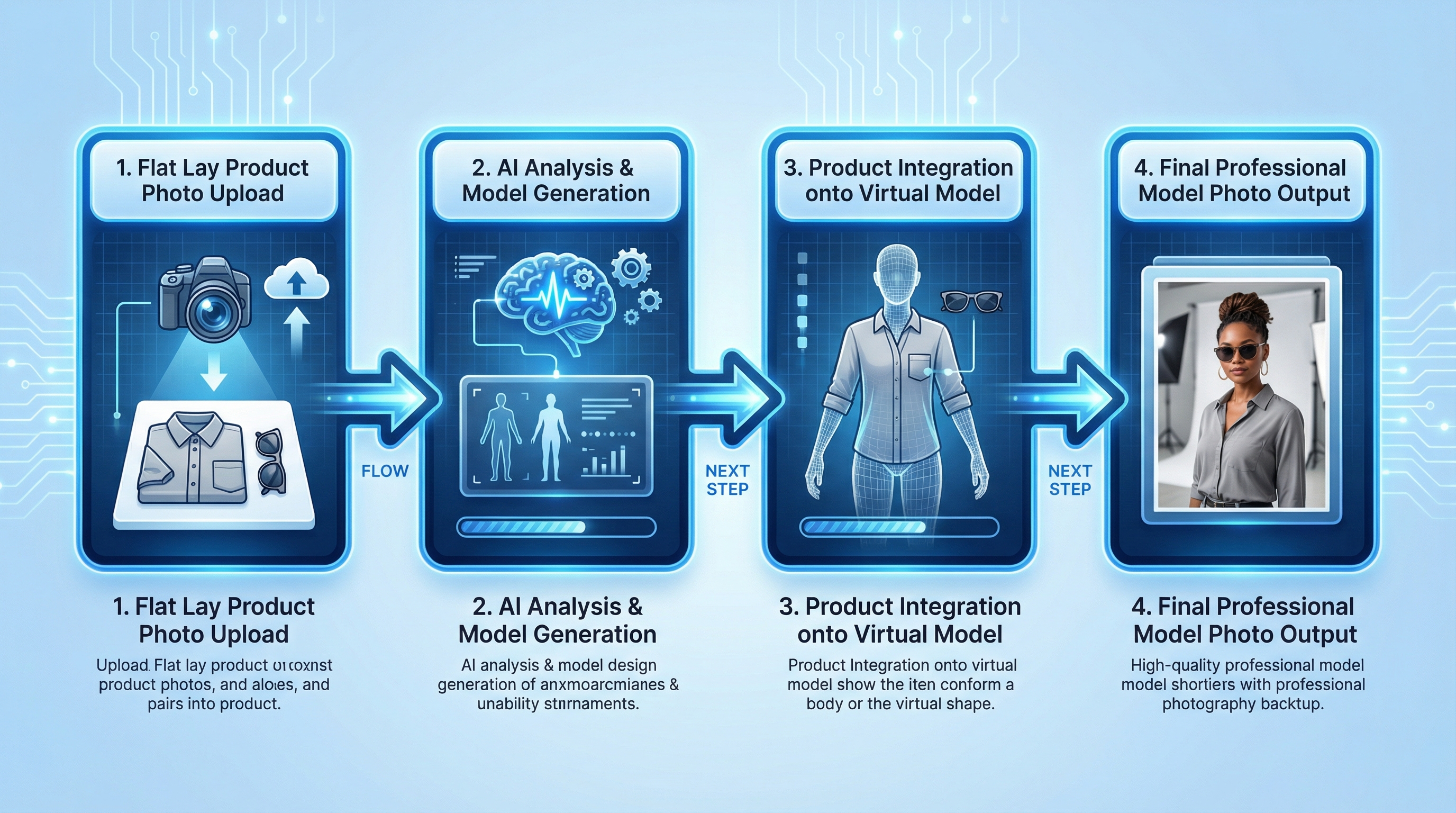 AI model photography workflow process