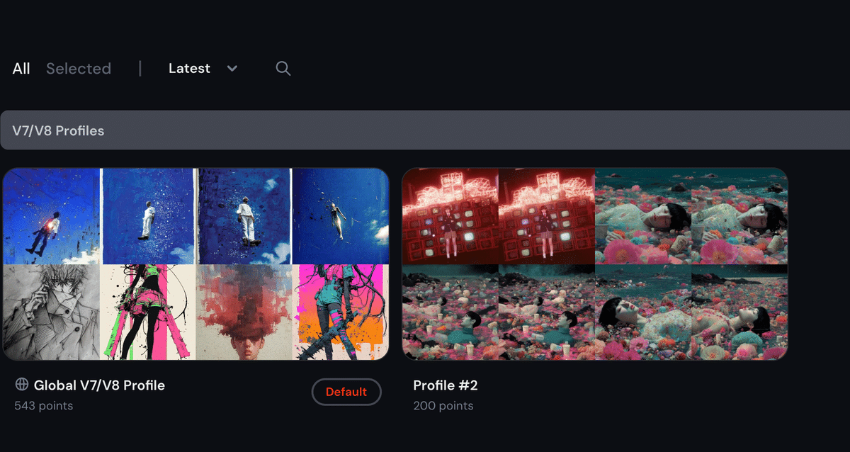 Personalization pair selection interface