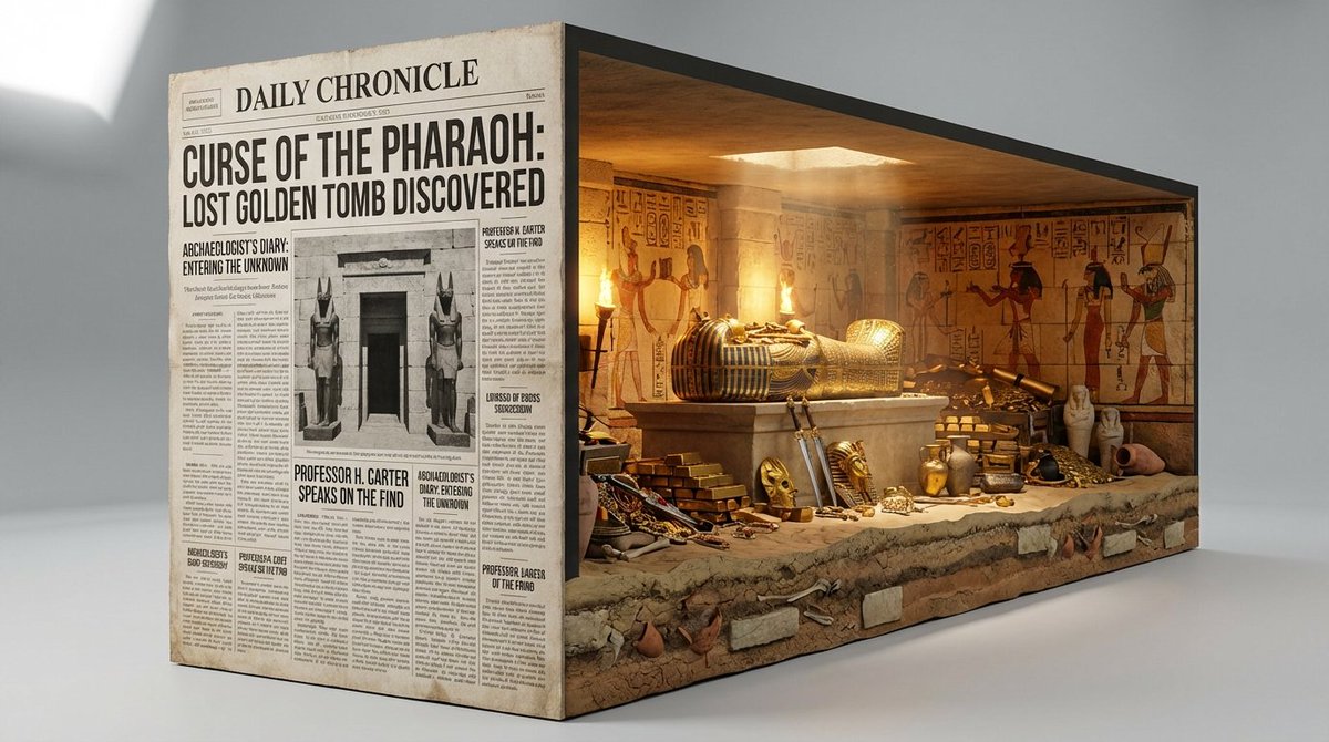 Origami-style living room with paper furniture and decor