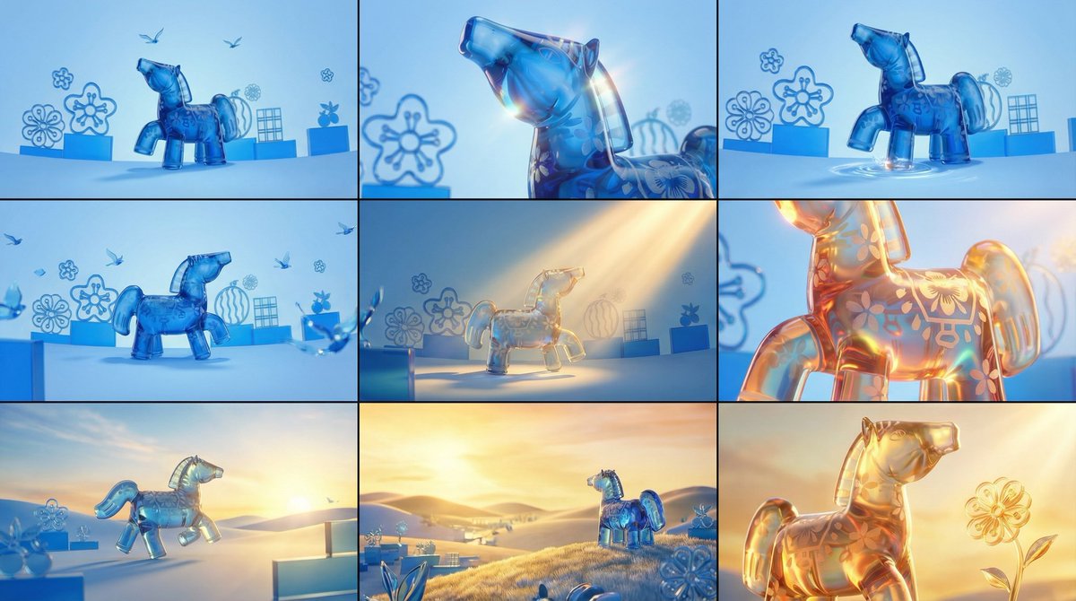 Glass Horse Figurine Transformation Cinematic (Video Prompt)