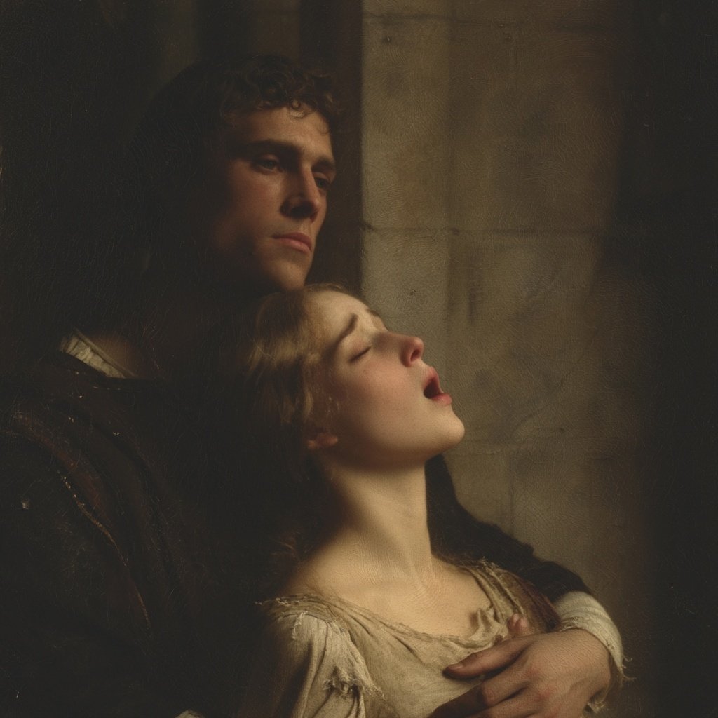 Melancholic Medieval Woman and Man