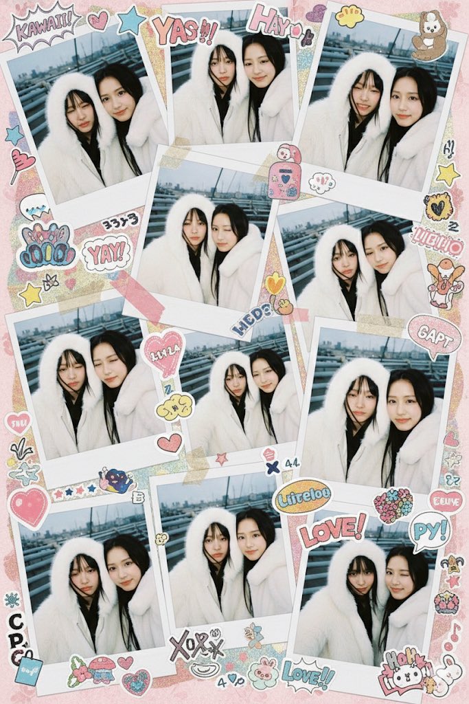 Kawaii Stylebook Collage with Polaroid Effect