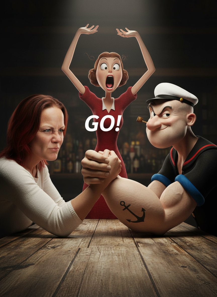 Image-to-Image Transformation: Arm Wrestling with Popeye