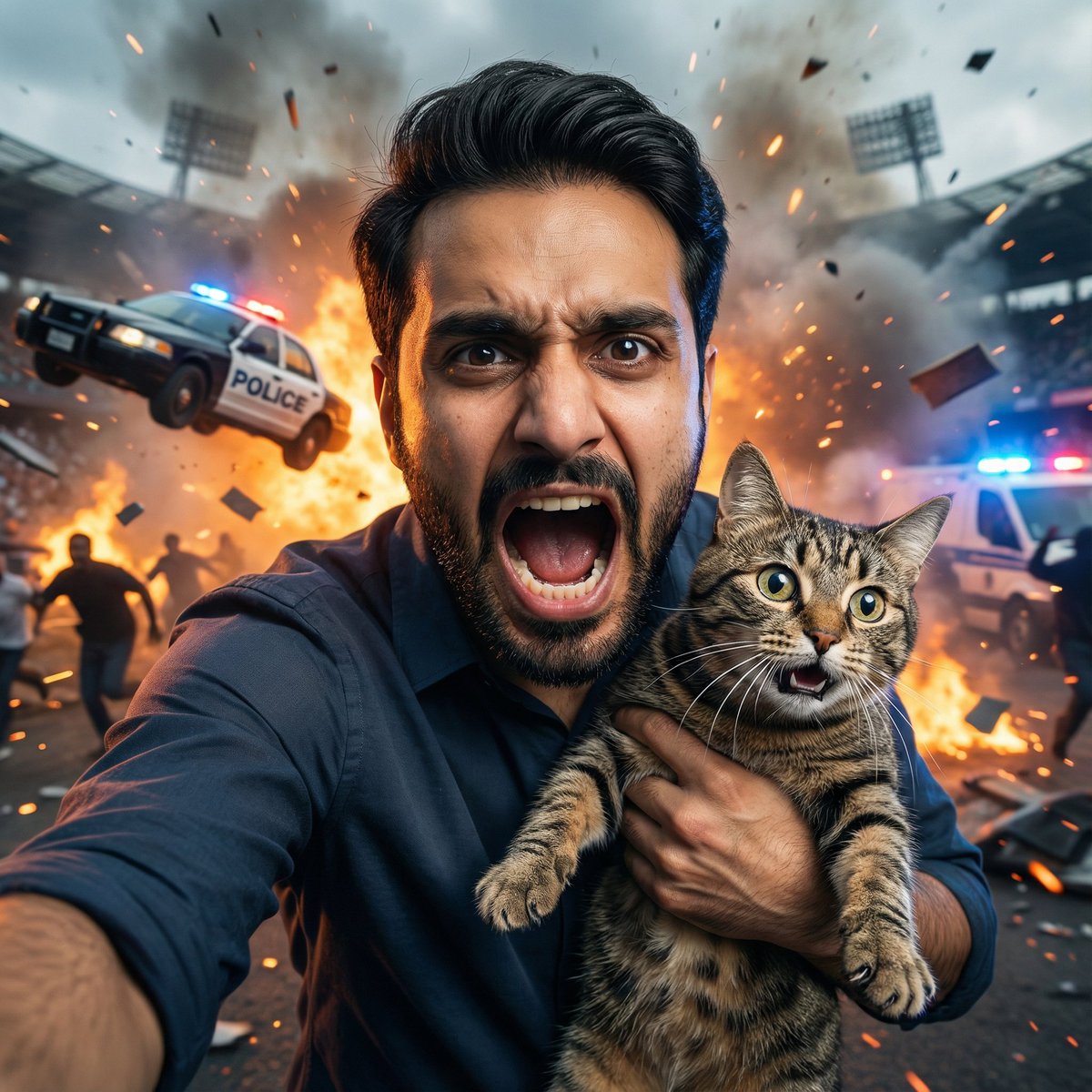 Cinematic Action Scene Identity Preservation Prompt