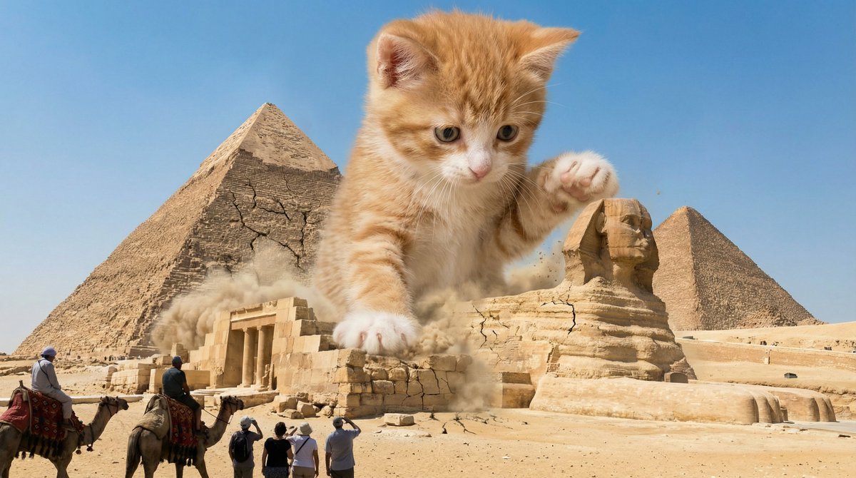 Kaiju Kitten Destroying Sydney Waterfront