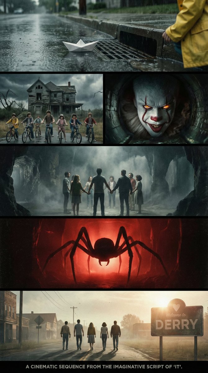 Cinematic multi-panel sequence for IT