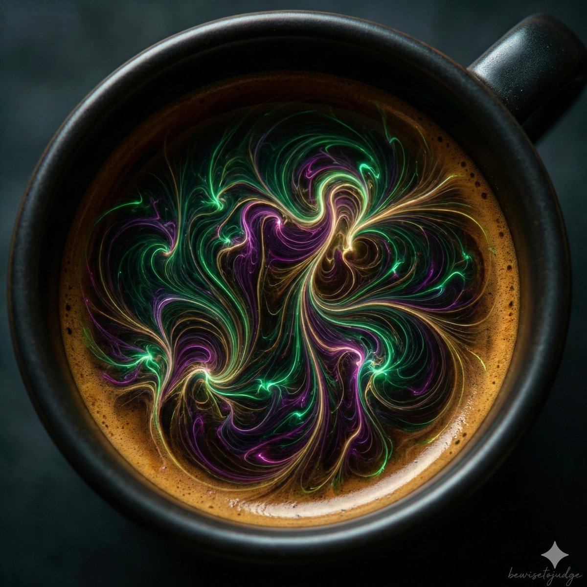 Abstract Microscopic View of Living Coffee Crema - 1