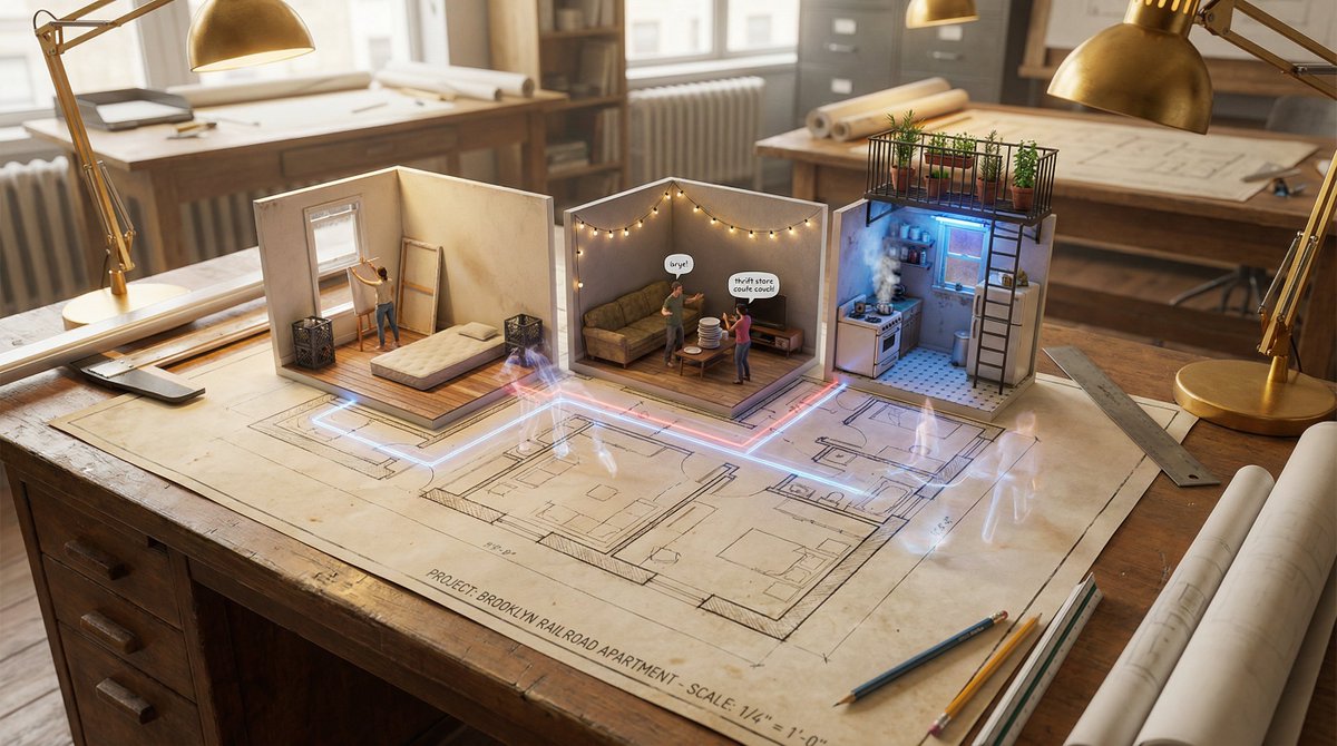 Architectural Floor Plan as Miniature World - 1
