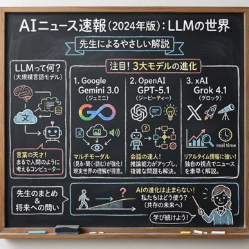 Chalkboard-style AI news summary - 1