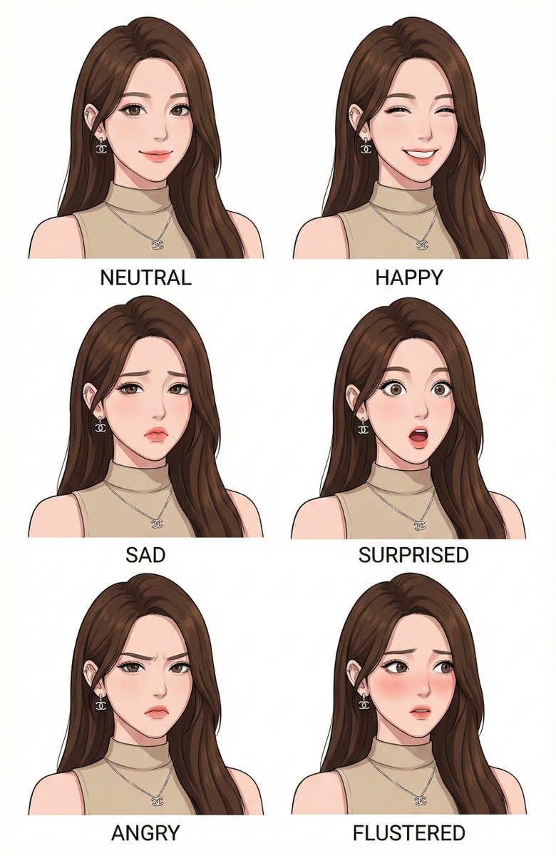 Character Design Expression Style Guide Prompt - 1