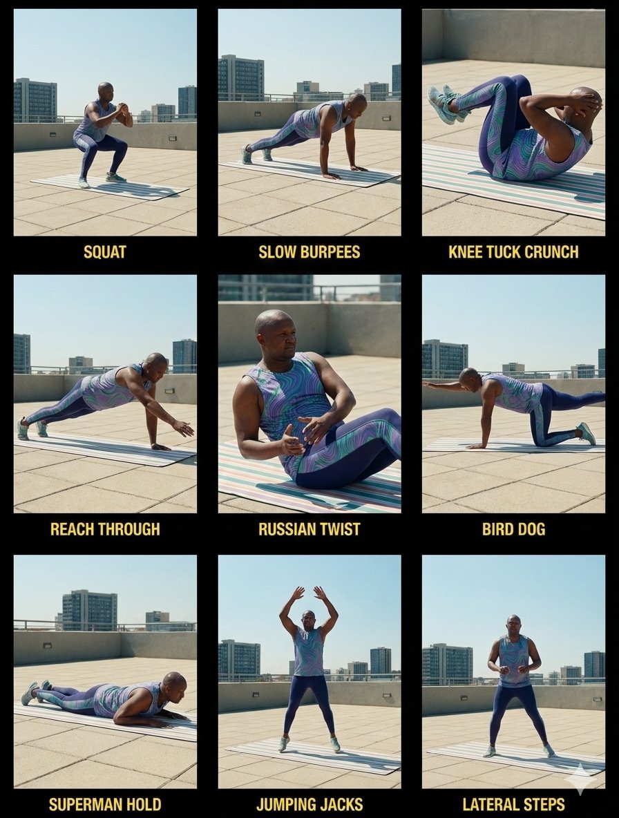 Cinematic 3x3 Workout Contact Sheet Generation Prompt - 1