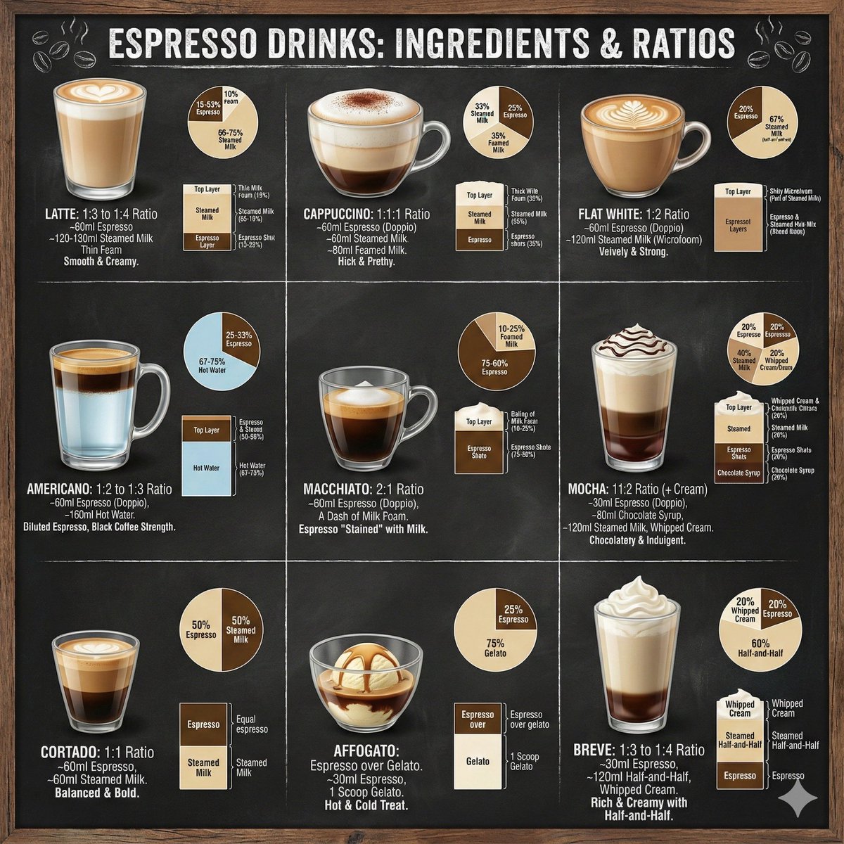 Coffee drinks infographic - 1
