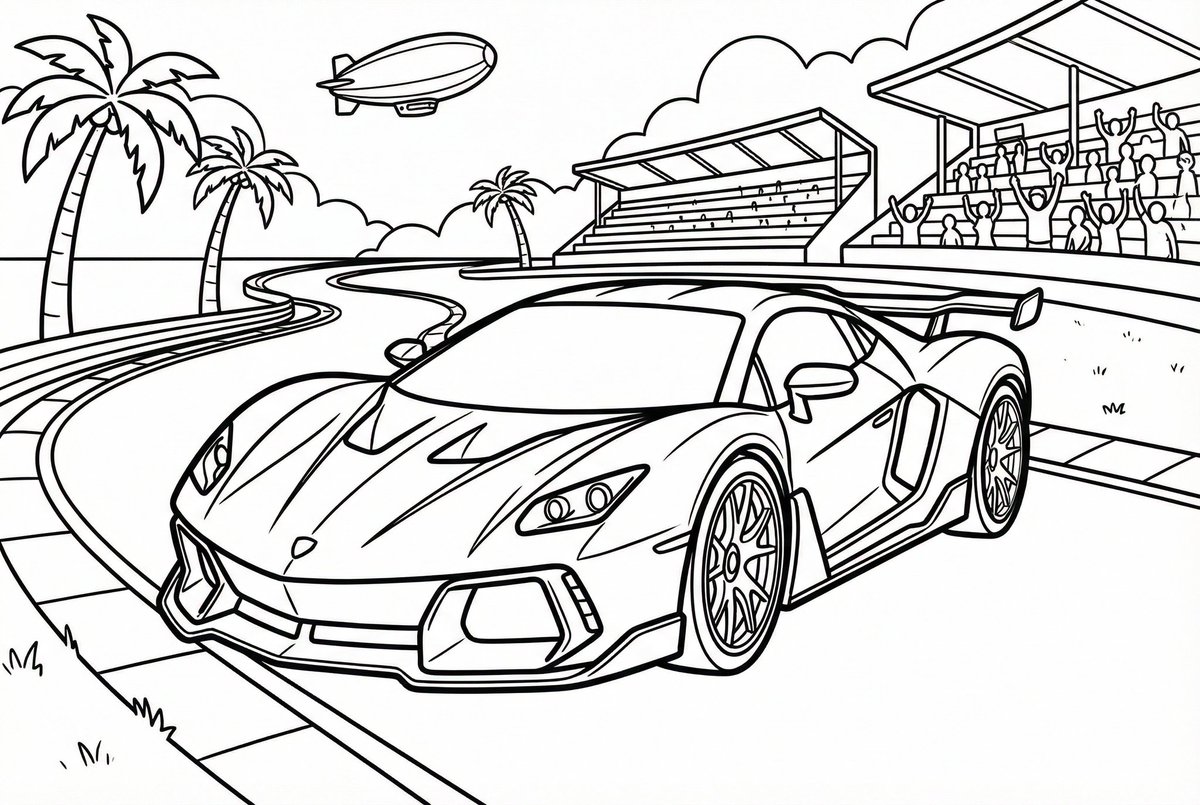 Coloring book line art prompt for Nano Banana Pro - 1