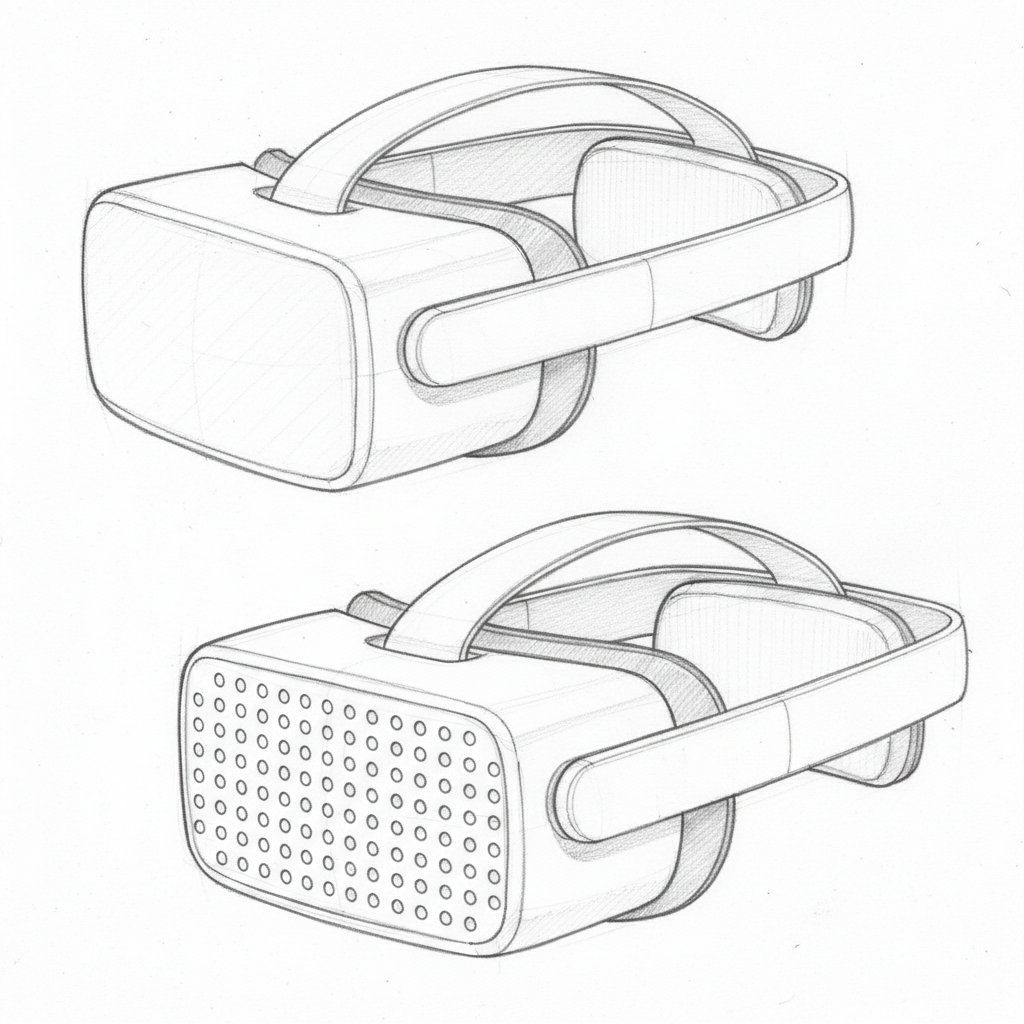 Dieter Rams Inspired VR Headset Sketch - 1