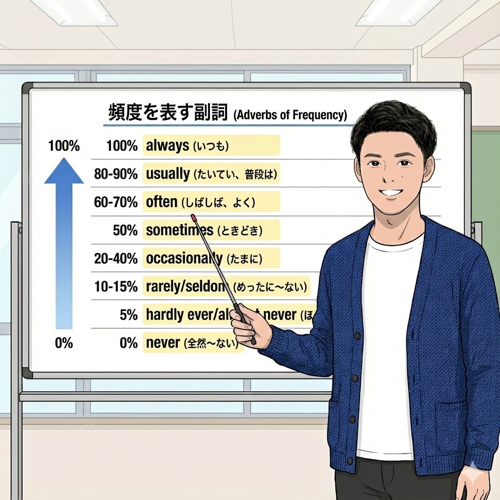 Educational Image Prompt: Adverbs of Frequency - 1