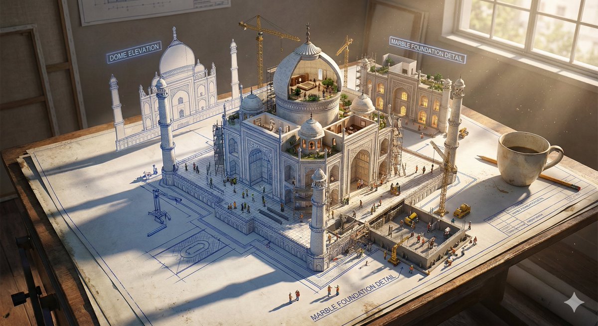 Epic 3D Architectural Blueprint Construction Scene - 1