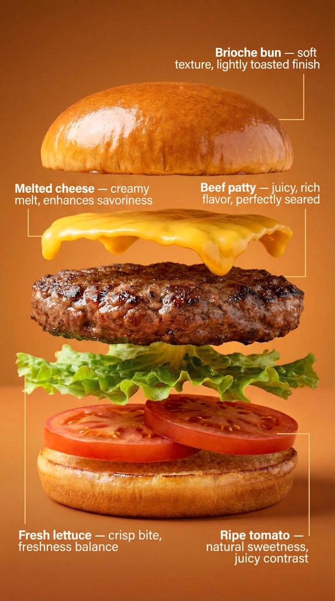 Exploded-View Burger Composition with Annotations - 1