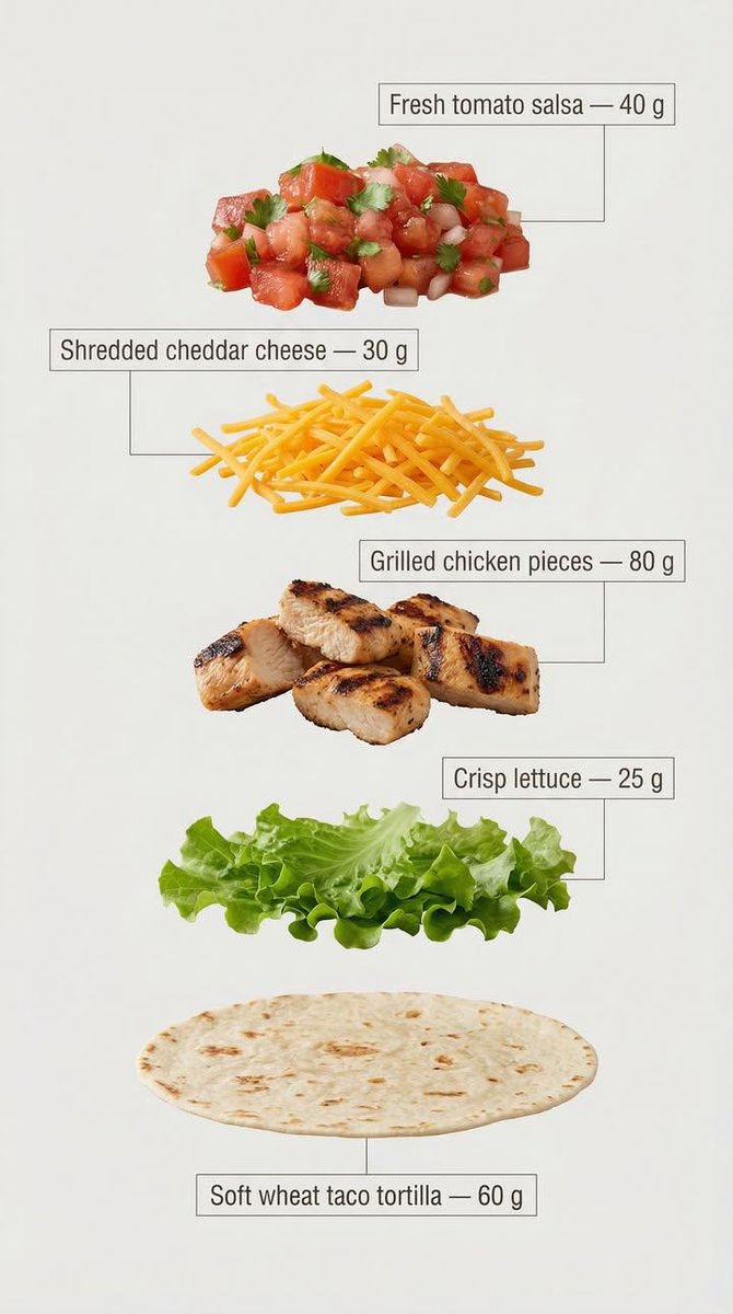 Exploded View Taco Infographic for Commercial Use - 1