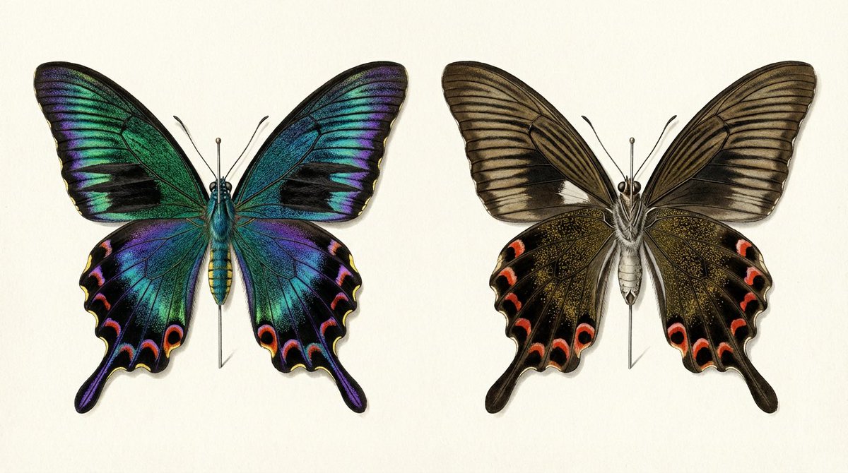 Generating a Butterfly Image with Selective Iridescence - 1