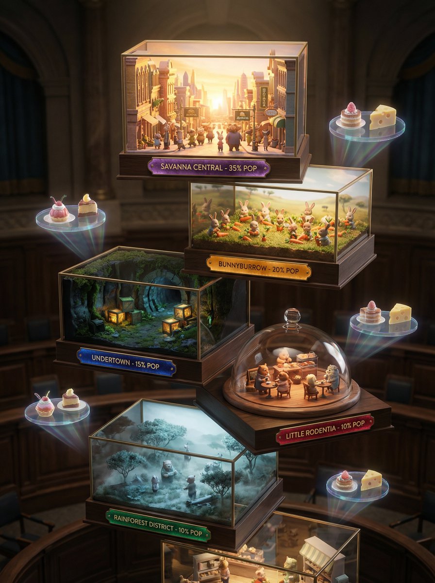 High-Fashion Zootopia Miniature Visualization - 1