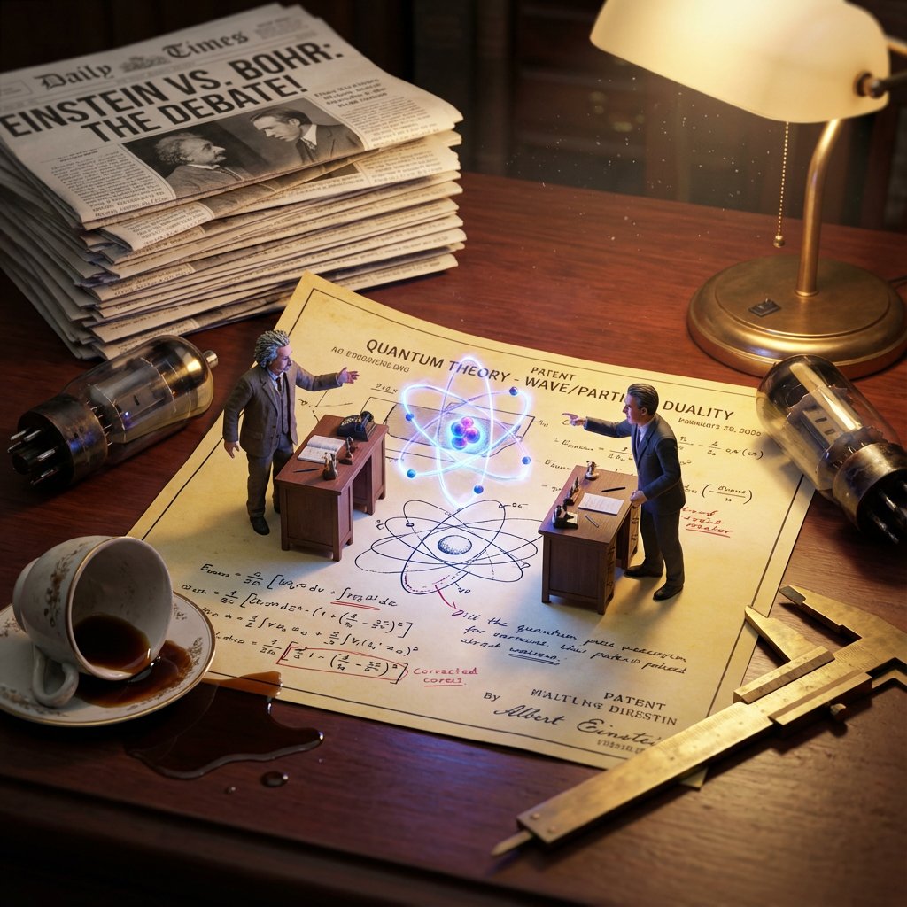 Historical Scientist Rivalry Macro Diorama Prompt - 1