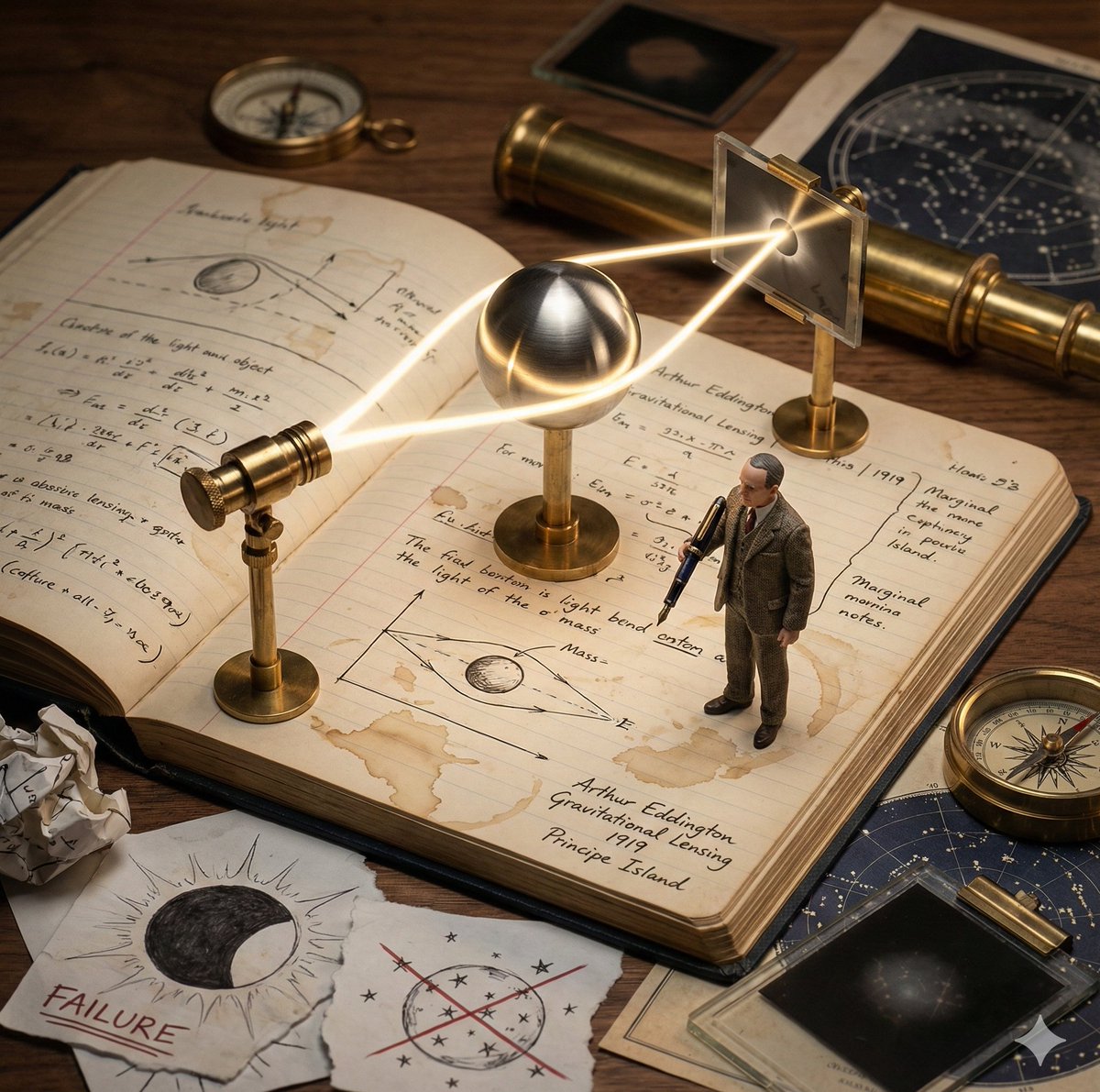 Kinetic Sculpture of Scientific Discovery in a Lab Notebook - 1