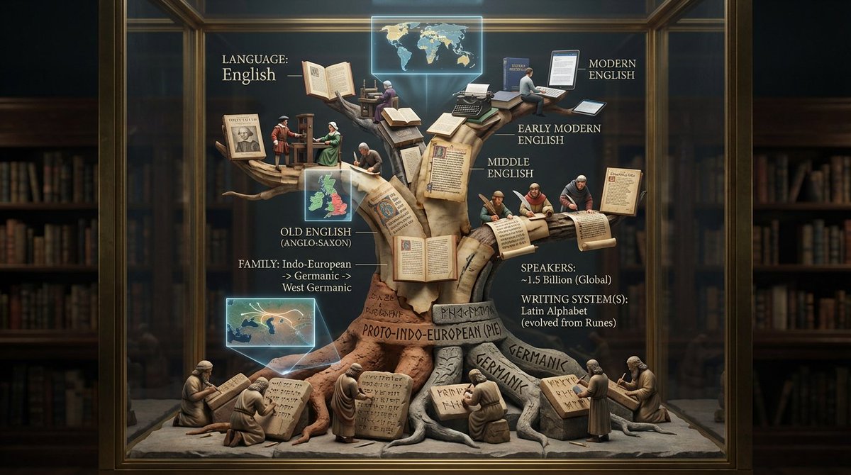 Linguistic Evolution Tree Infographic Generation - 1