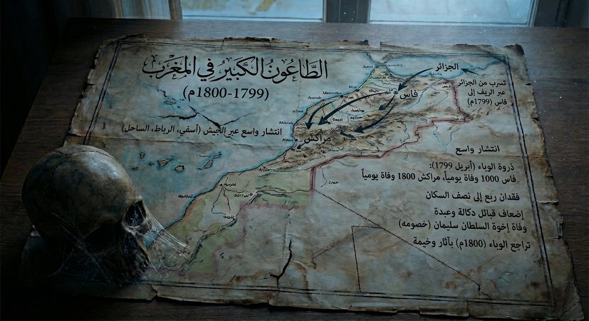 Map of Morocco during the 1799–1800 plague - 1