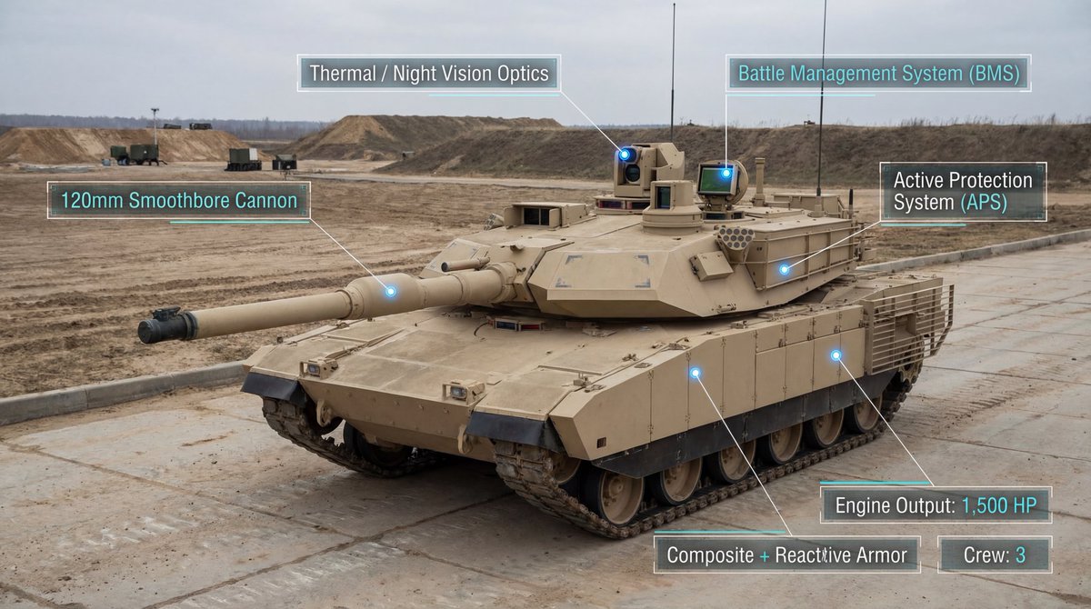 Modern Combat Tank Infographic Prompt - 1