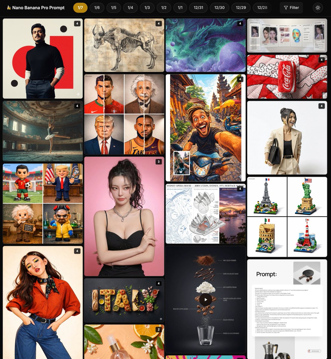 Nano Banana Pro Community Hot Prompts Compilation - 1