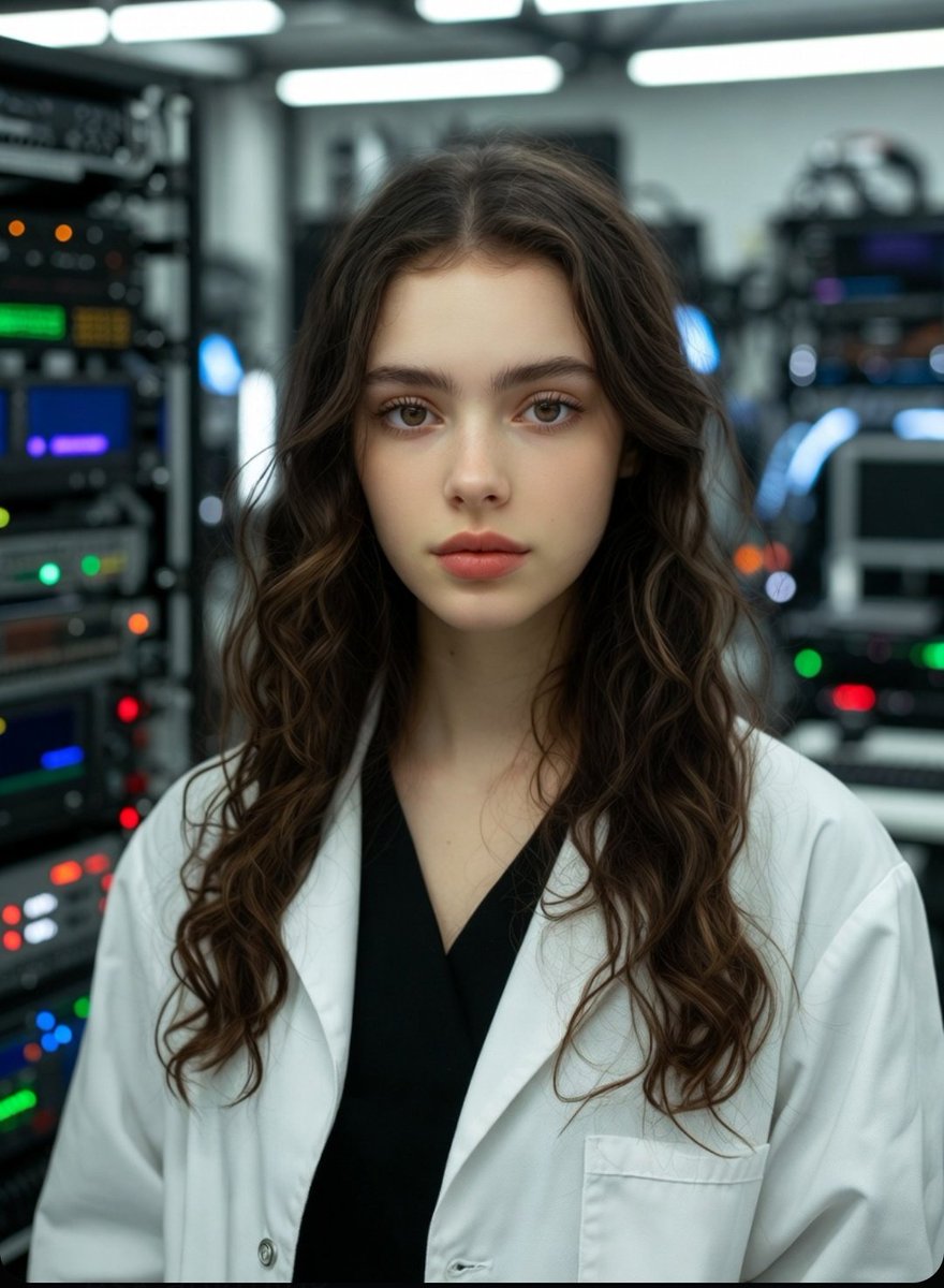 Photorealistic Scientist in Futuristic AI Lab - 1