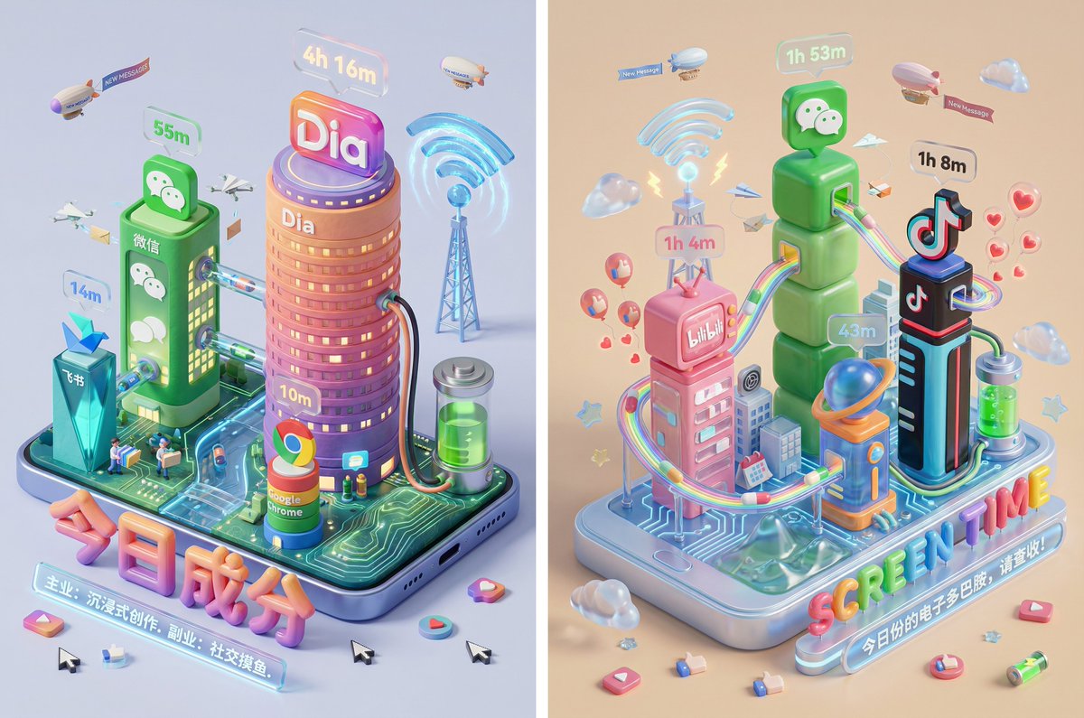 Screen Time Digital Town Visualization Prompt - 1