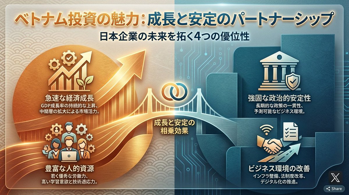 Single-slide about advantages of investing in Vietnam - 1