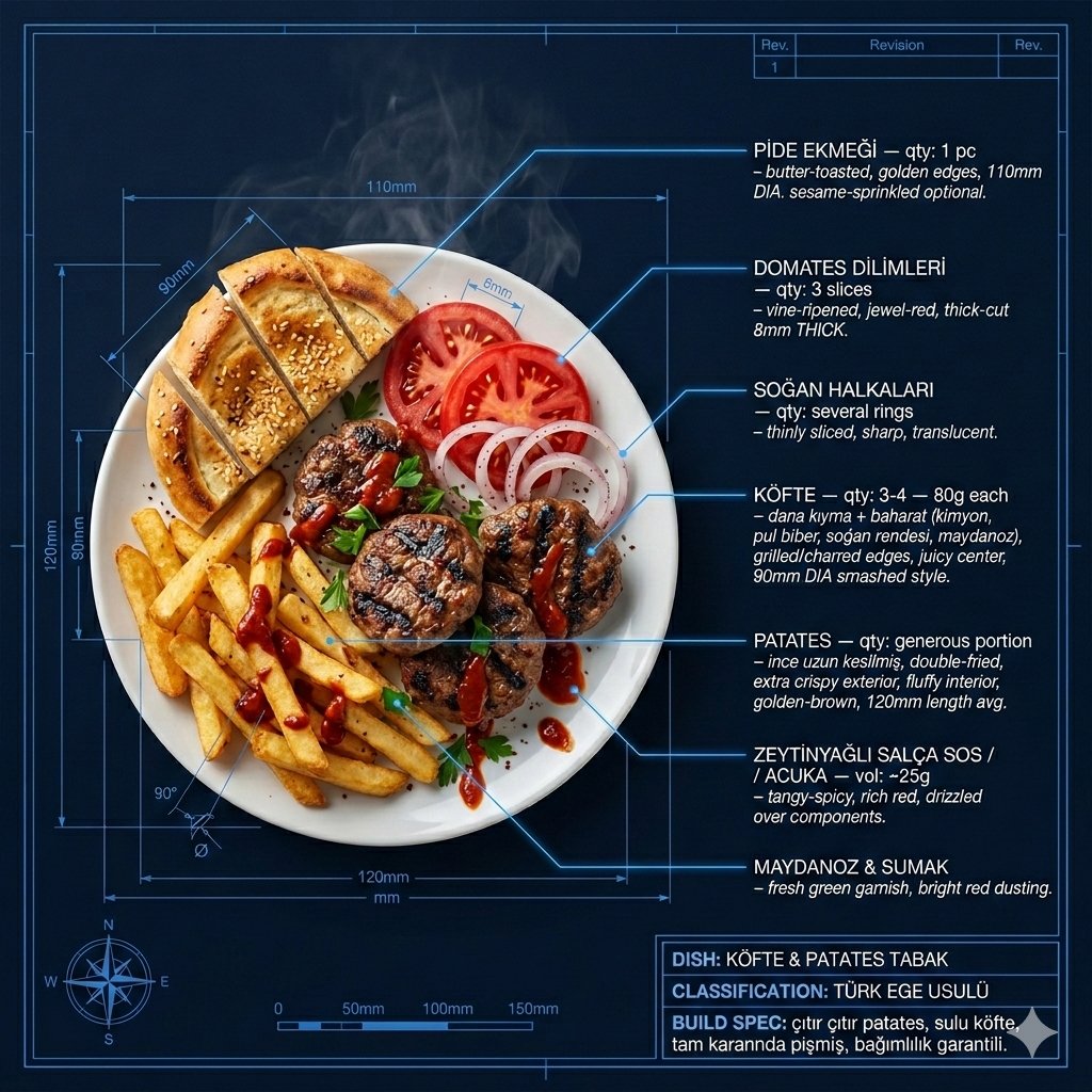 Technical Architectural Blueprint of KÖFTE & PATATES - 1