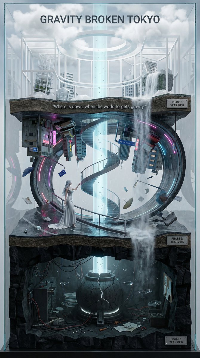 Vertical Layered Diorama Concept Art Prompt for Sci-Fi Film - 1