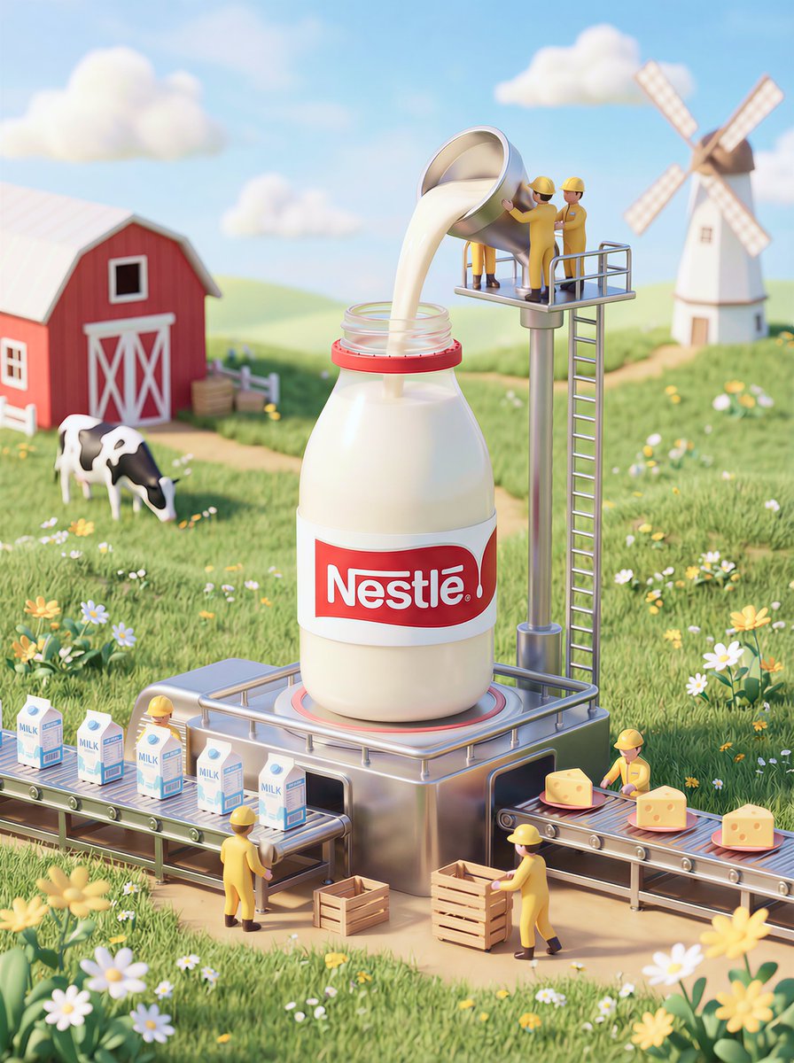 Whimsical 3D Miniature Dairy Advertising Illustration - 1