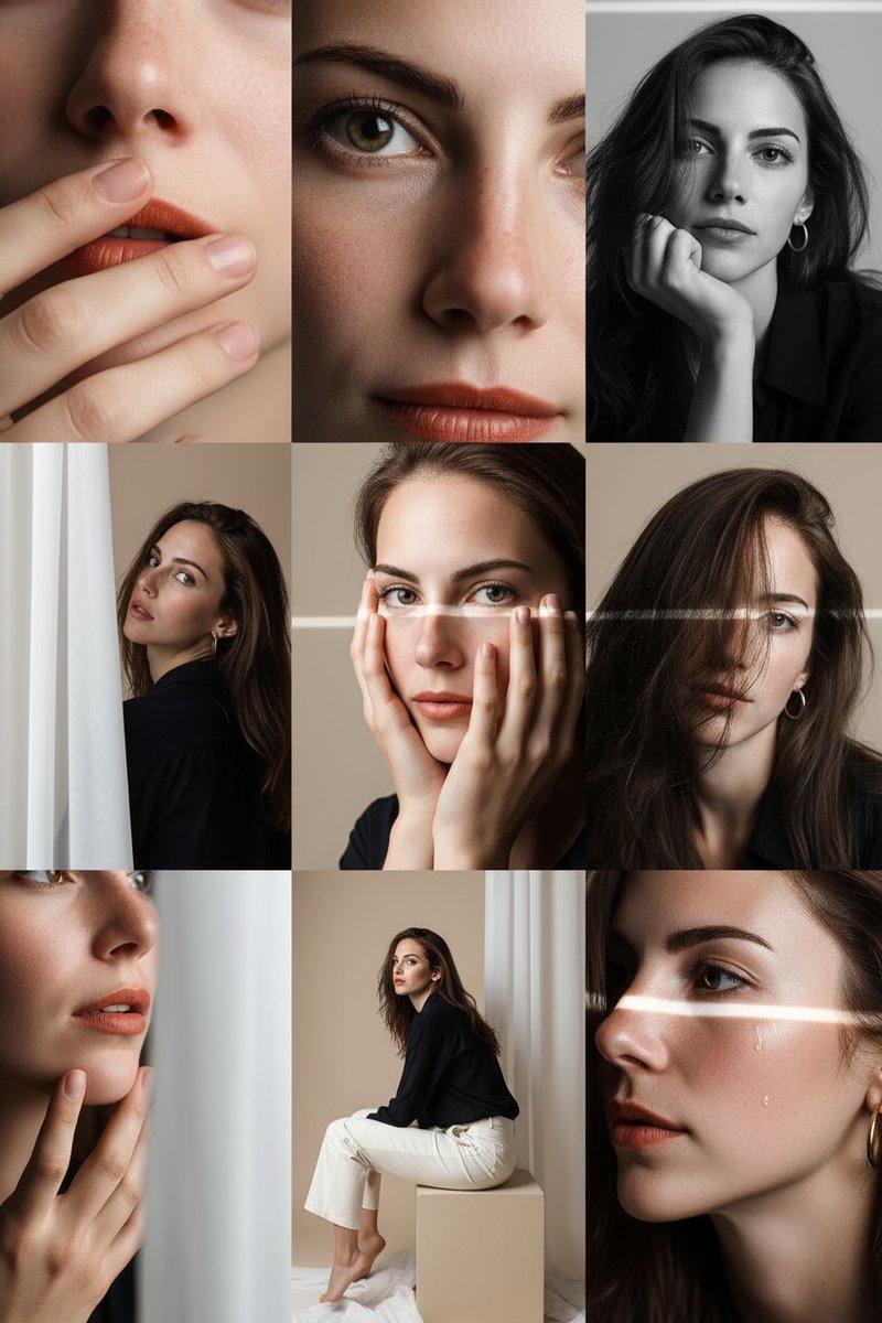 9-Panel Photo Grid Prompt for Gemini Nano-Banana