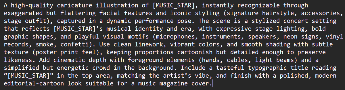 Music Star Poster Generation Template (Duplicate)
