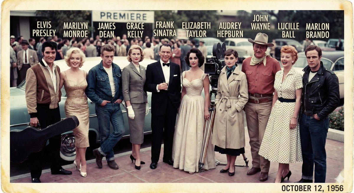 1956 Famous People Group Photo